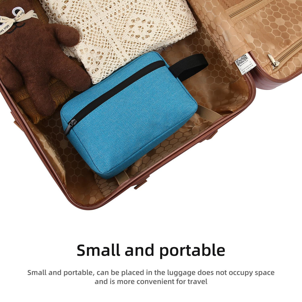 Icramsy bolso de aseo azul lago, ideal para viajes, fitness y salidas.