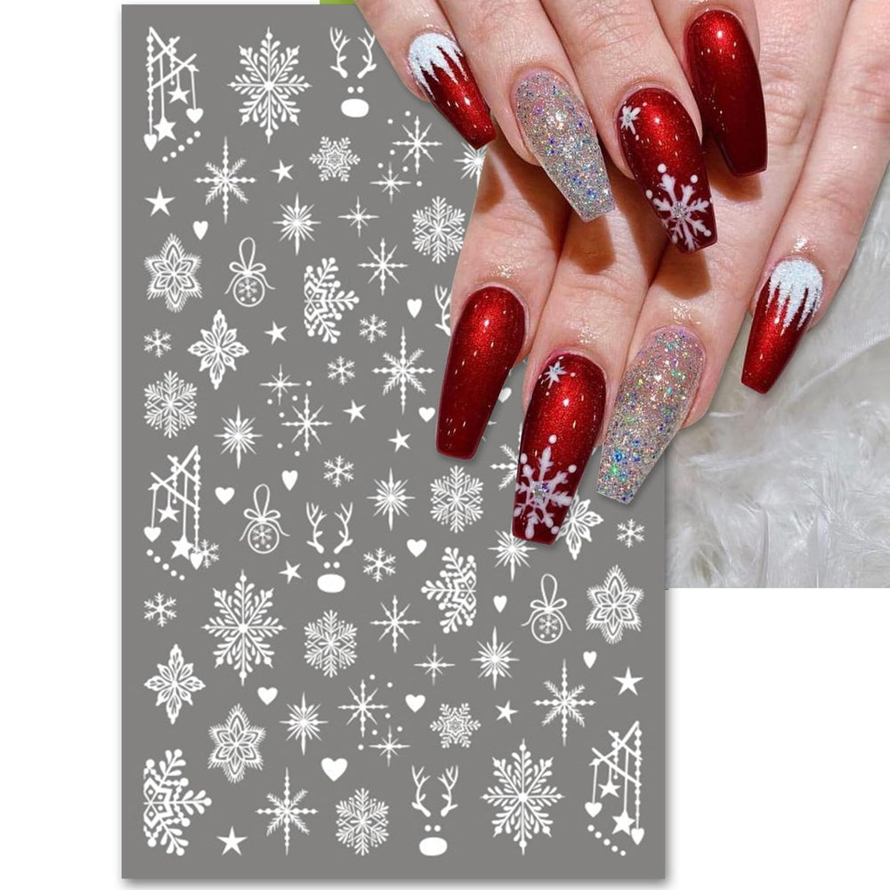 IDDFEVE adhesivo para uñas copos de nieve - ideas para uñas naturales