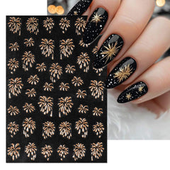 IDDFEVE pegatinas uñas doradas brillo, ideales para realzar manicura festiva