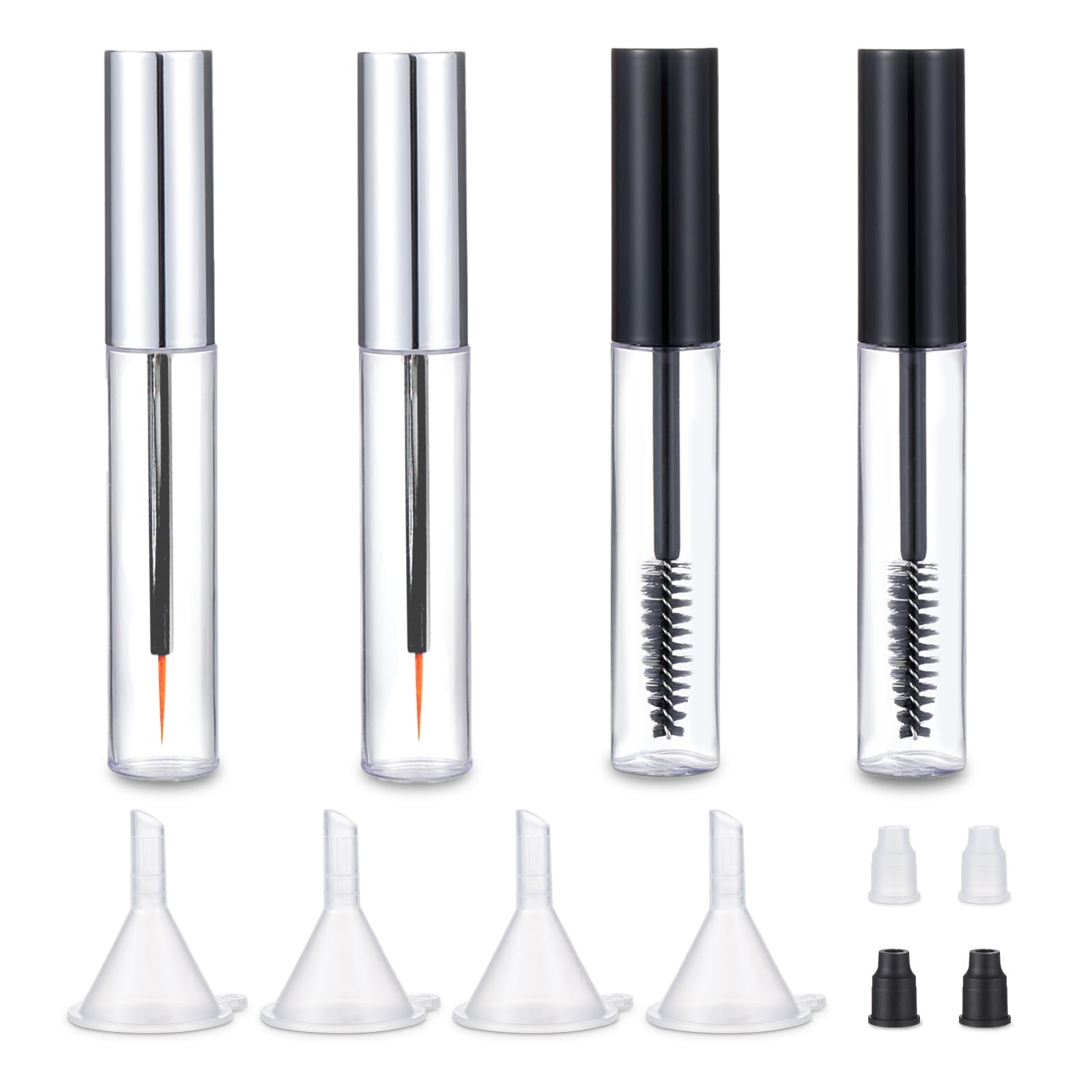 Ideal Swan: tubo de mascara 8ml vacío con aplicador doble para proyectos caseros.