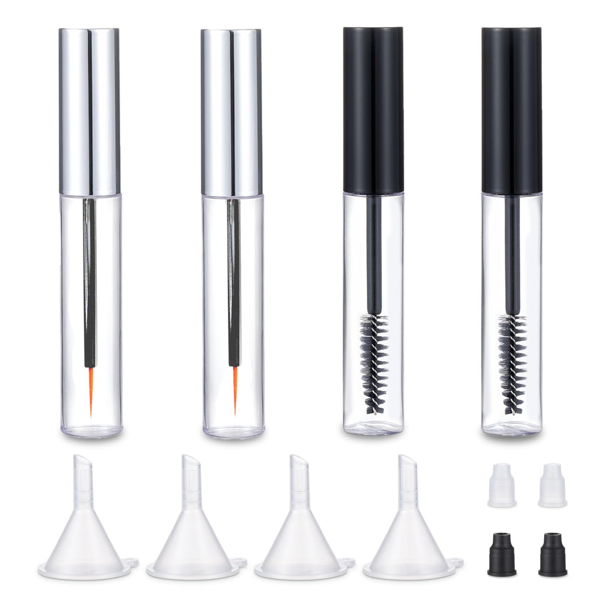 Ideal Swan: tubo de mascara 8ml vacío con aplicador doble para proyectos caseros.