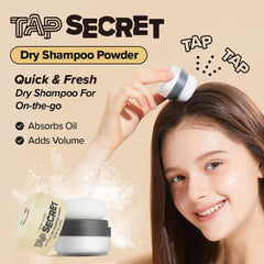 Poudre clarifiante Tap Secret – texture fine qui absorbe les graisses.