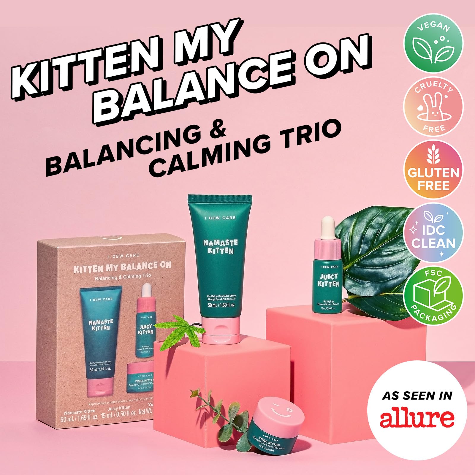 I DEW CARE Kitten Mascarilla Arcilla: purifica sin resecar y equilibra el tono