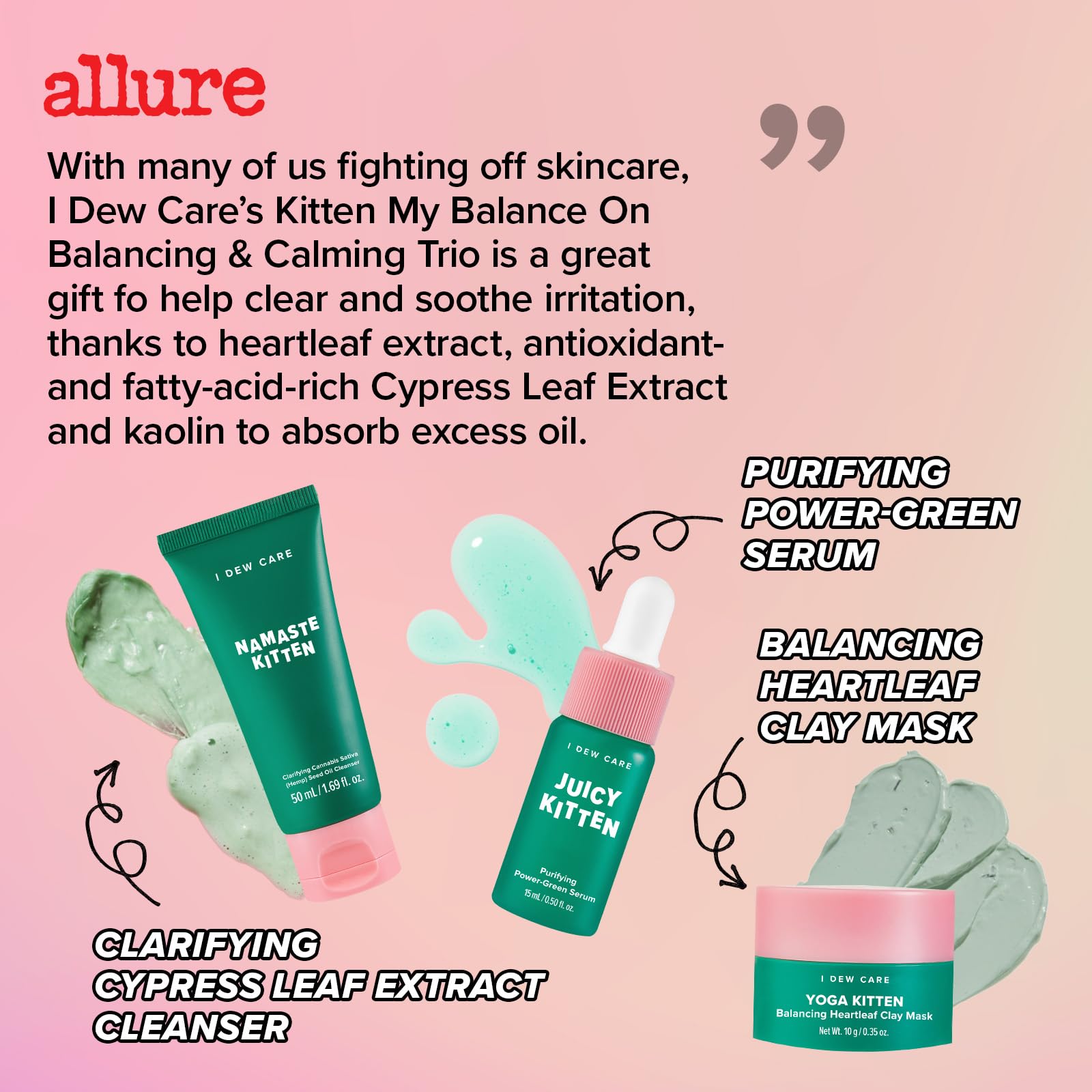 I DEW CARE Kitten Rutina Portátil: práctico set para viaje y uso diario