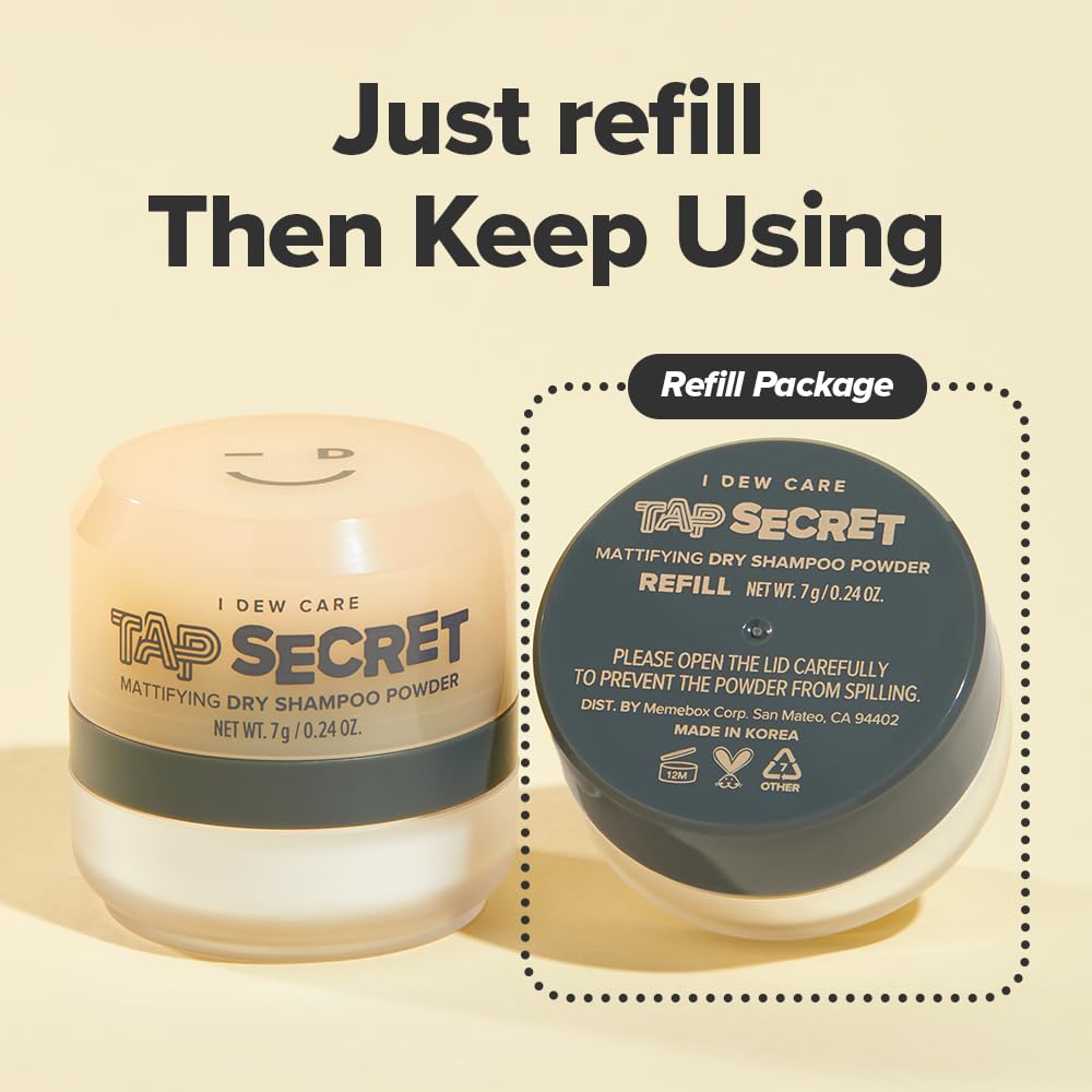 I DEW CARE Tap Secret Champú seco sin aerosoles para pelo con brillo