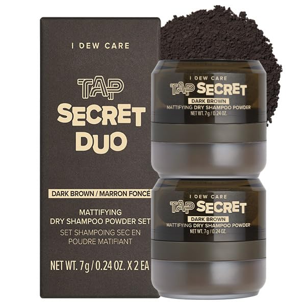 I DEW CARE Tap Secret polvo seco marrón clarificante para cabello sin brillo