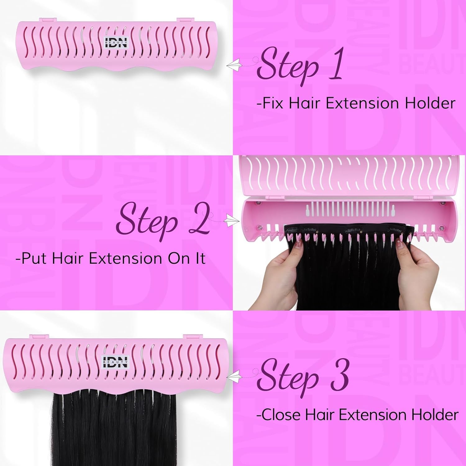 IDN BEAUTY accesorios cuatro modos uso color rosa, versatilidad para baño, dormitorio y salón