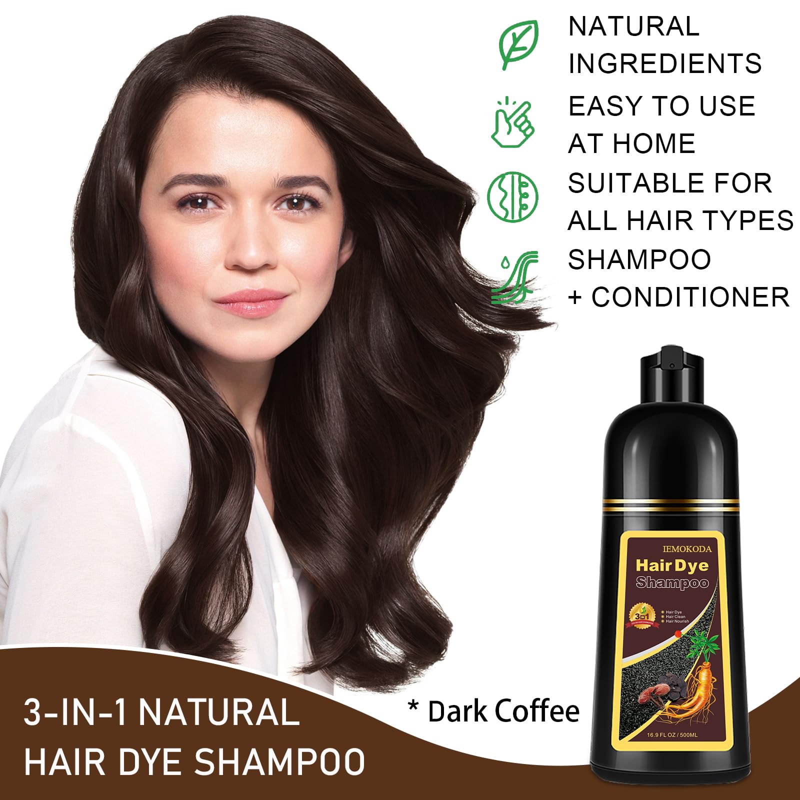 iemokoda aplicación sin mezcla facilita colorear el cabello en minutos.