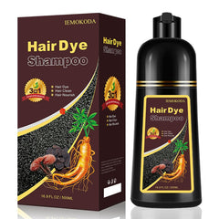 iemokoda light brown hair dye shampoo bottle showing at-home gray coverage option
