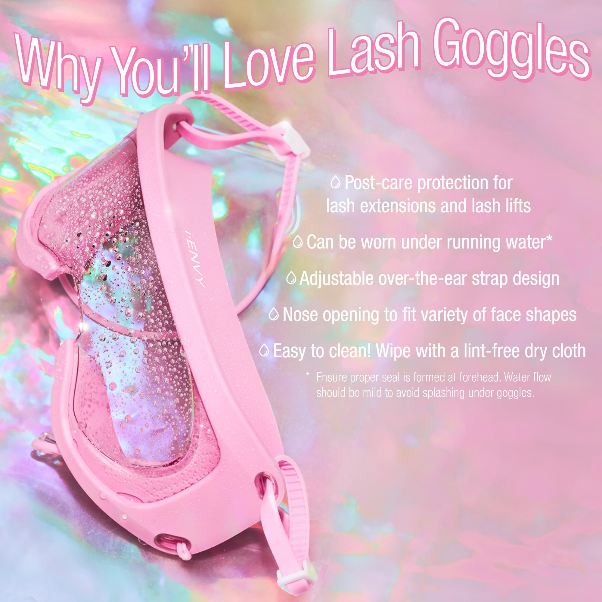 i•ENVY Lash Guard con abertura nasal precisa para un ajuste cómodo