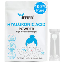 iFEiER polvo hialuronico cosmético, preparado para serum suave en casa.