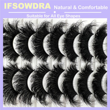 IFSOWDRA pestañas volumen 25mm, efecto dramático para ocasiones especiales.