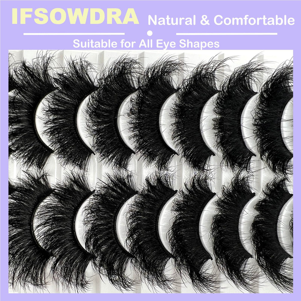 IFSOWDRA pestañas volumen 25mm, efecto dramático para ocasiones especiales.