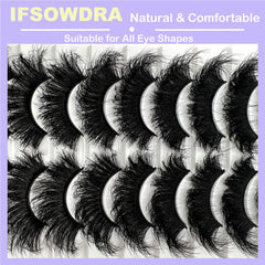 IFSOWDRA pestañas volumen 25mm, efecto dramático para ocasiones especiales.