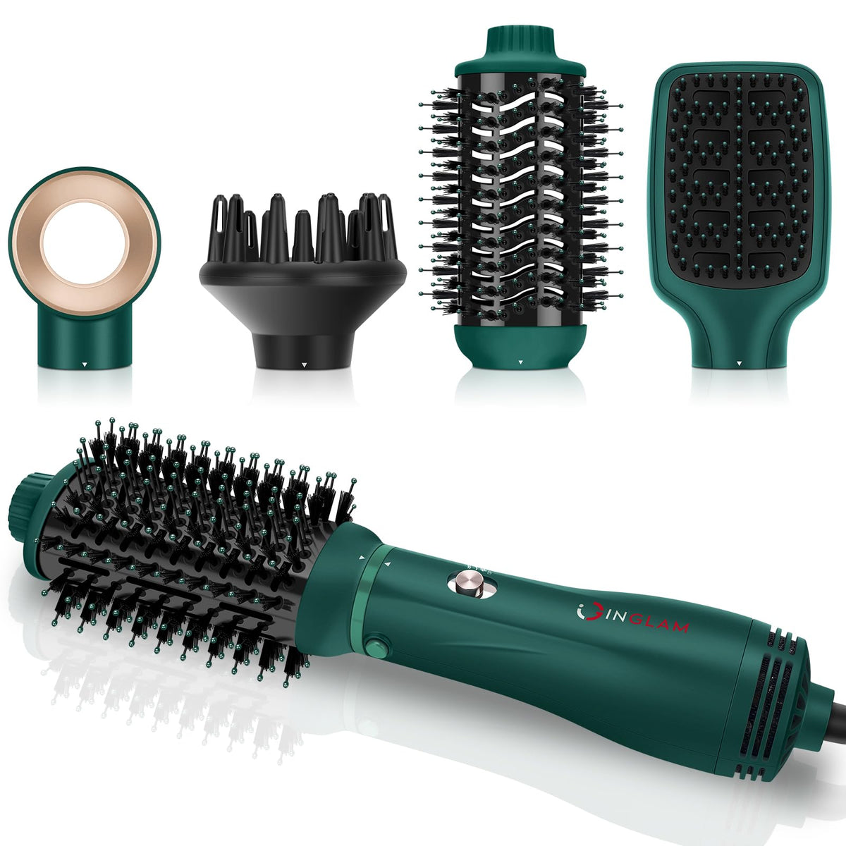 IG INGLAM cepillo secador 4 en 1 para secar y dar cuerpo al cabello