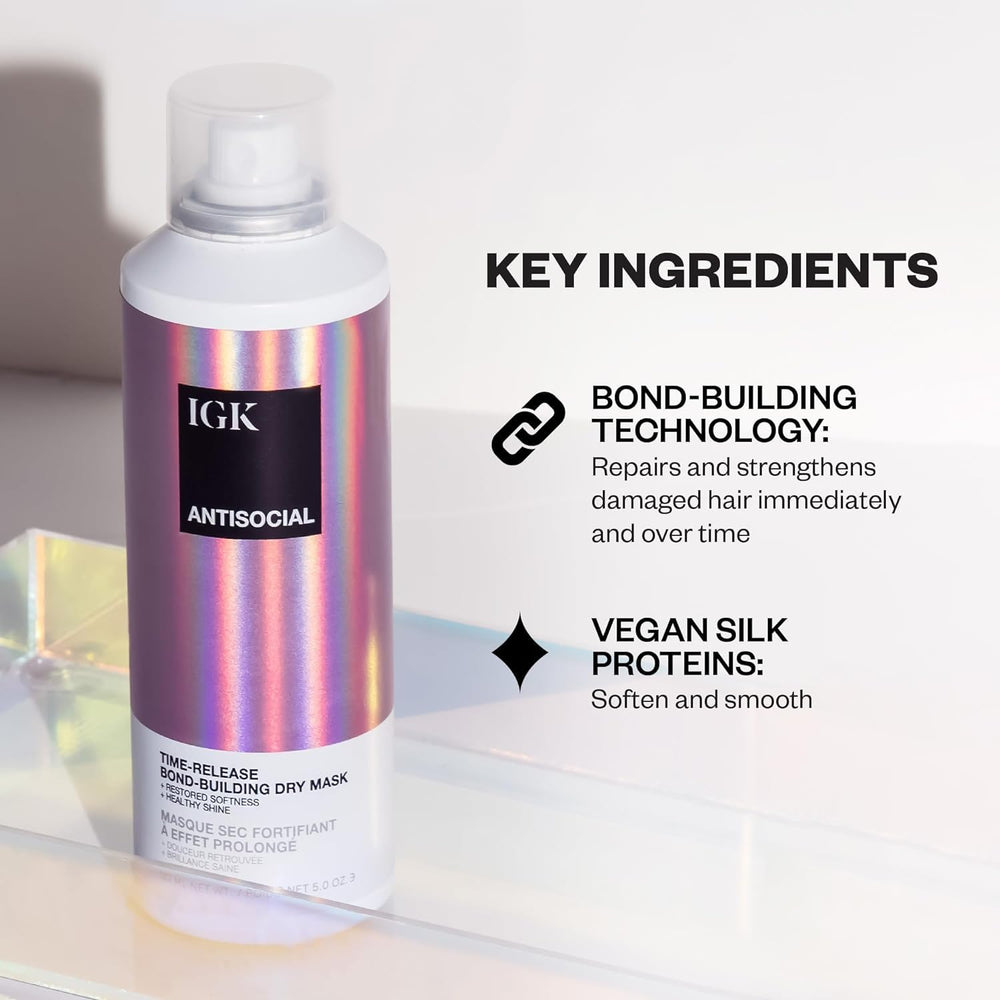 IGK Antisocial tecnología de enlaces, reparación desde adentro para cabello más fuerte.