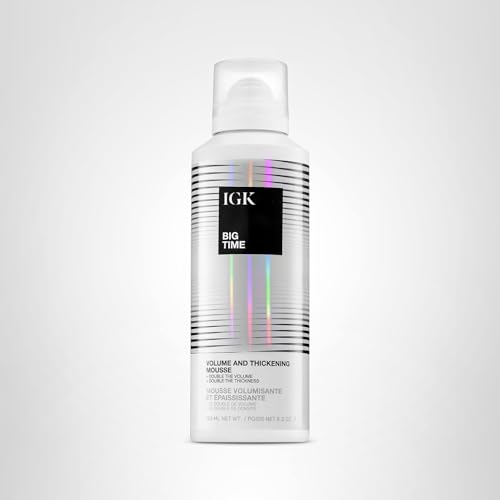 IGK Big Time Mousse: volume durable après coiffage, très flexible.