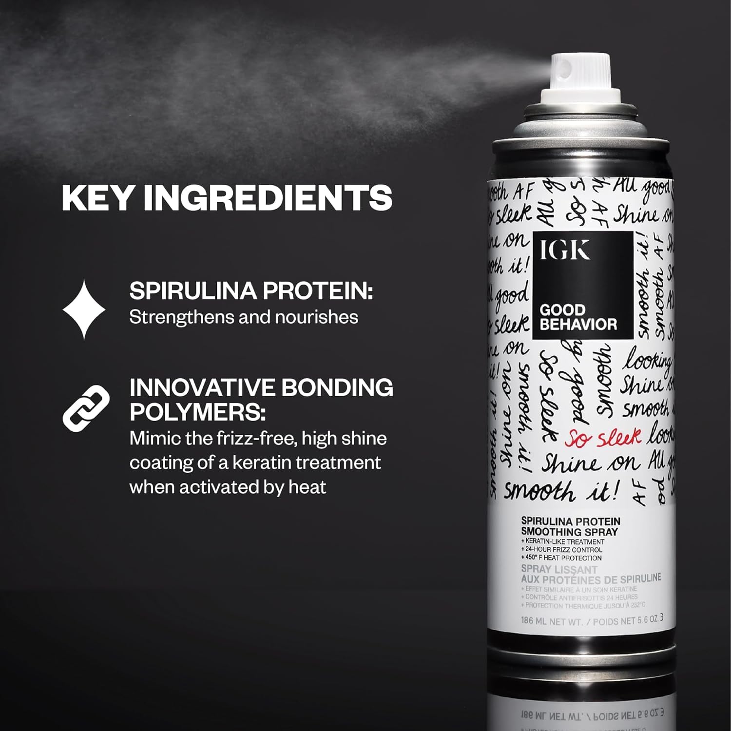 IGK GOOD BEHAVIOR demuestra control del frizz y brillo tras uso