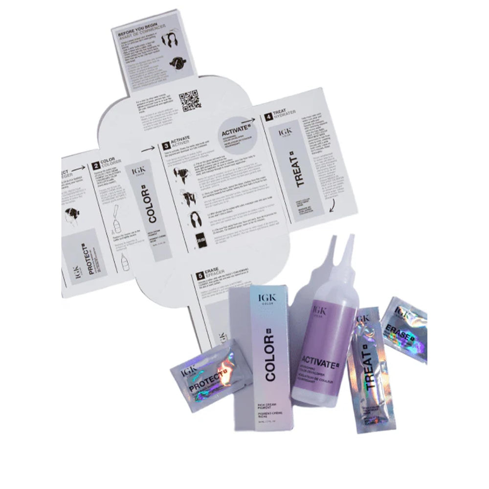 IGK Color Kit 7N Latte: instrucciones claras para resultados precisos