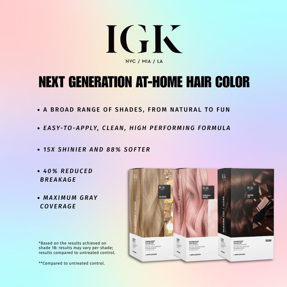 IGK Color Kit Permanente 5N Volver al Castaño: instrucciones seguras y uso recomendado