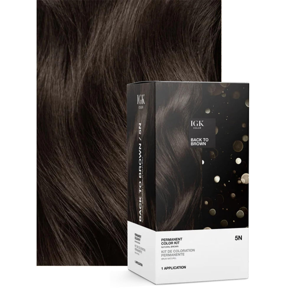 IGK Color Kit Permanente 5N Volver al Castaño: mezcla cremosa para aplicación suave