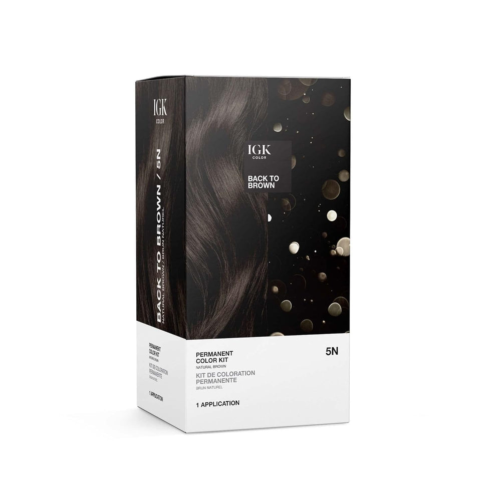 IGK Color Kit Permanente 5N Volver al Castaño: caja lista para colorear en casa