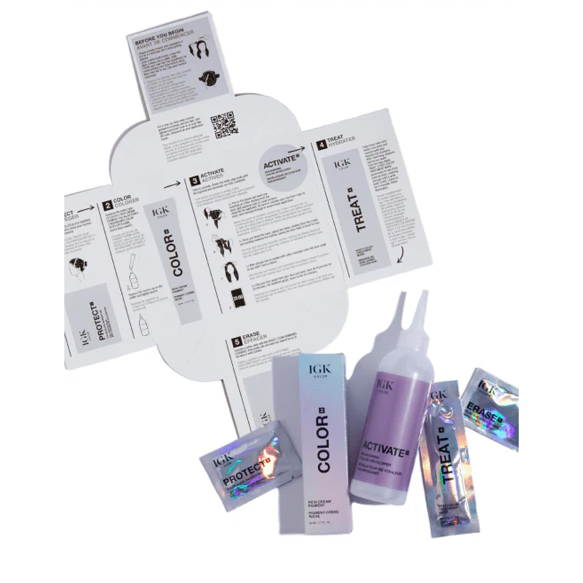 IGK Kit couleur: temps de pose de 45 minutes pour un rendu optimisé.