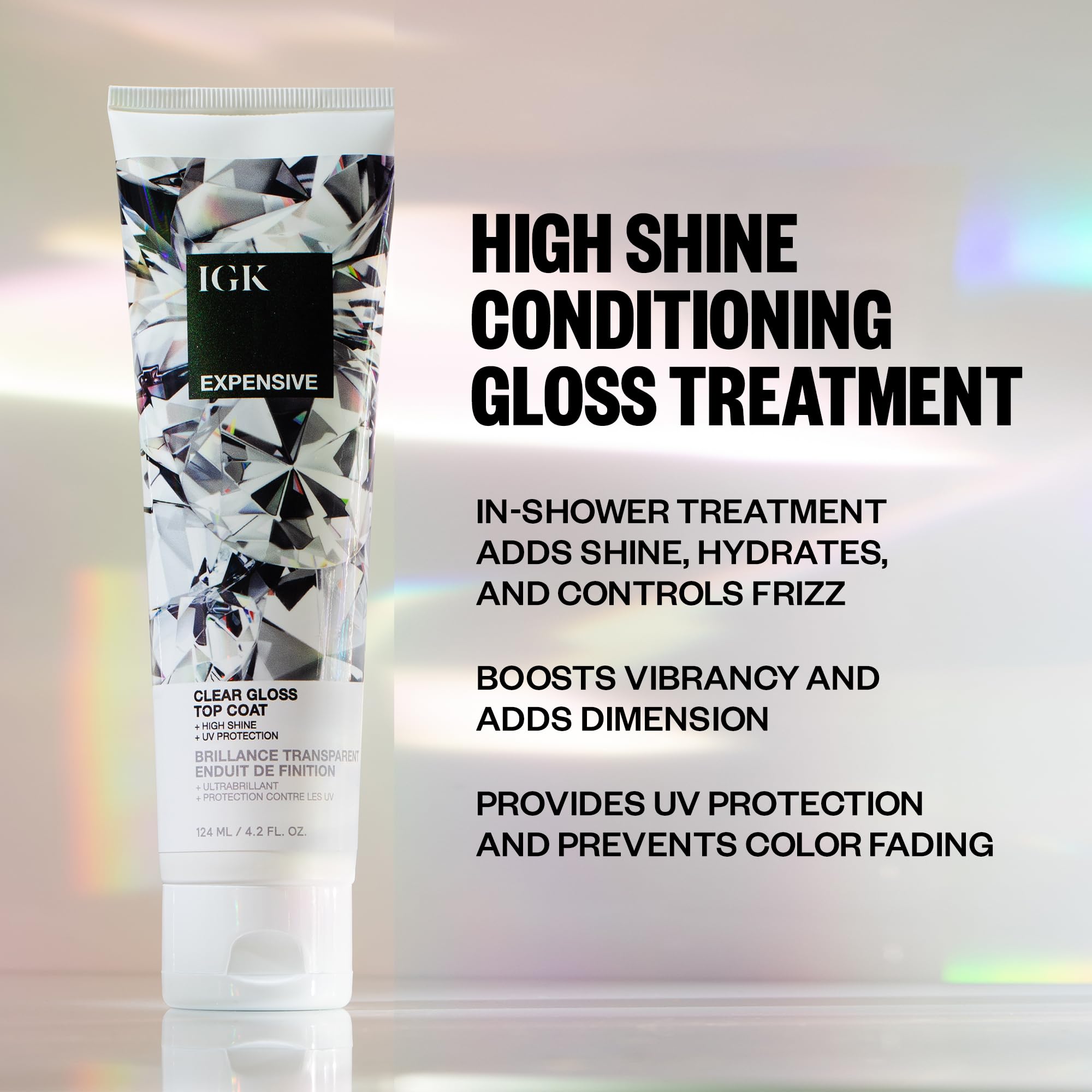 IGK Expensive – brillance-prisme sur cheveux colorés, couleur plus vive et durable.