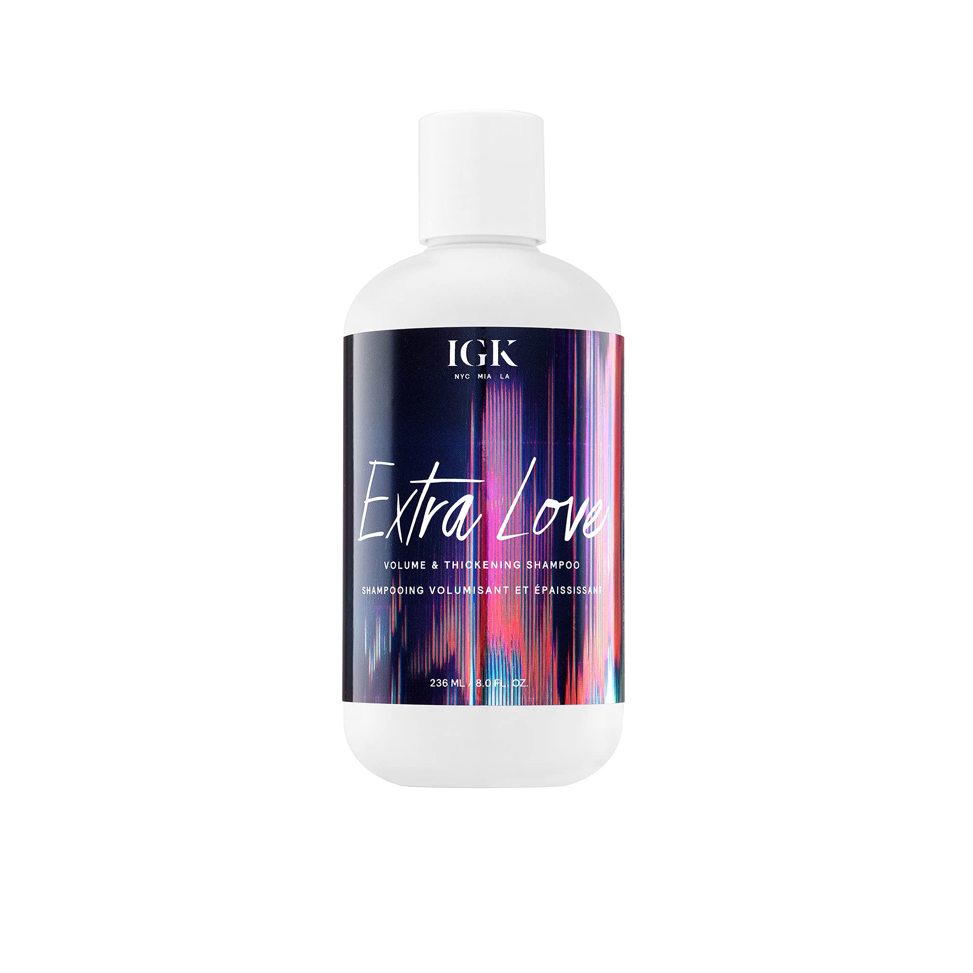 IGK Extra Love botella de champú para volumen y cuerpo