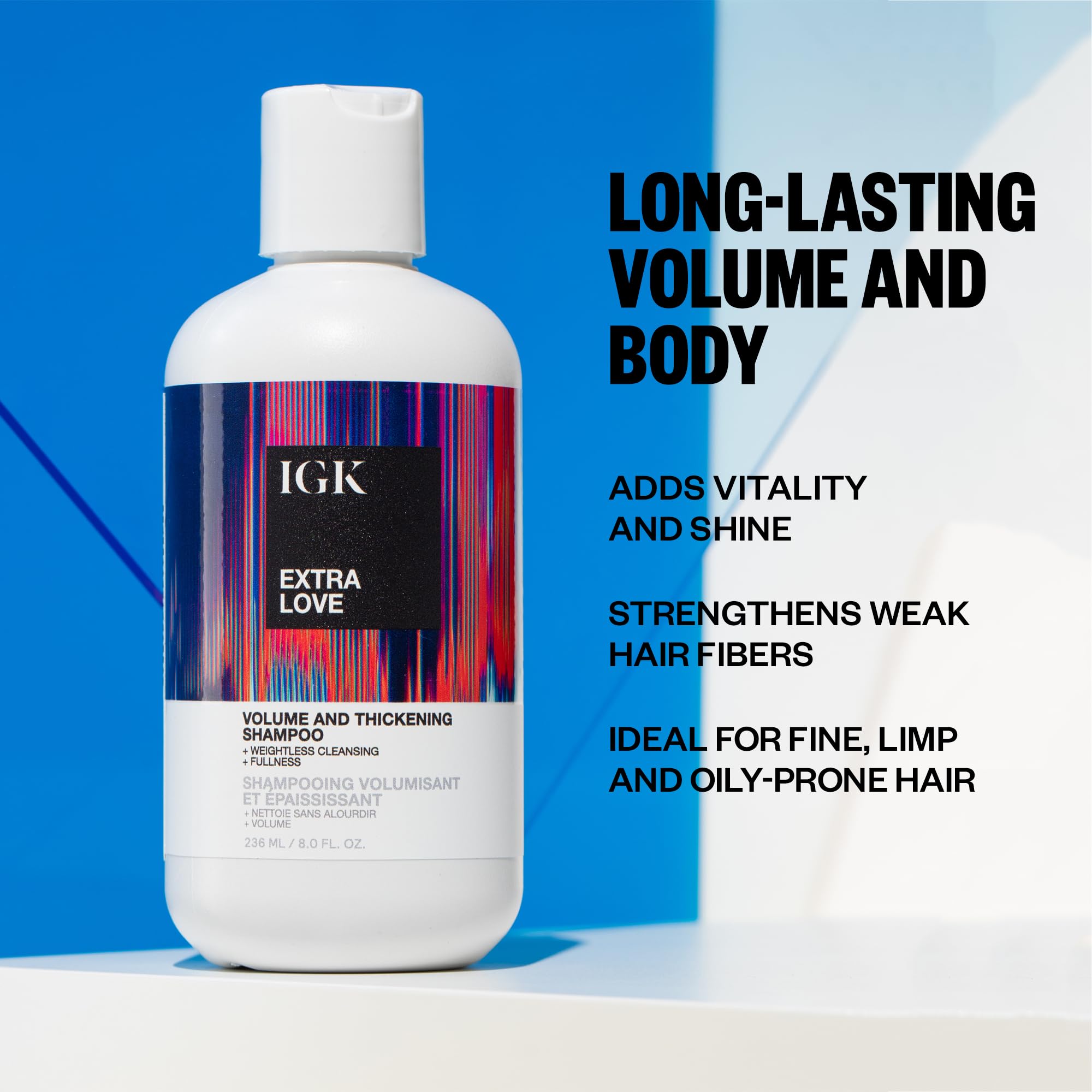 IGK Extra Love cabello mojado con brillo natural