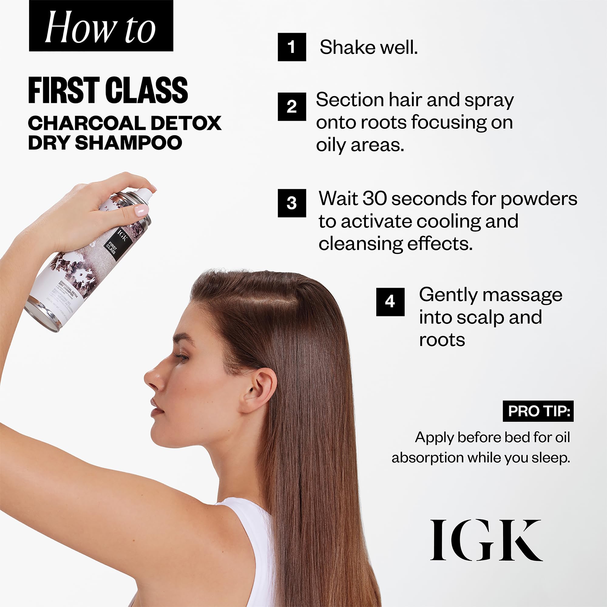 IGK FIRST CLASS Champú detoxificante: cabello se ve limpio y ligero tras el lavado