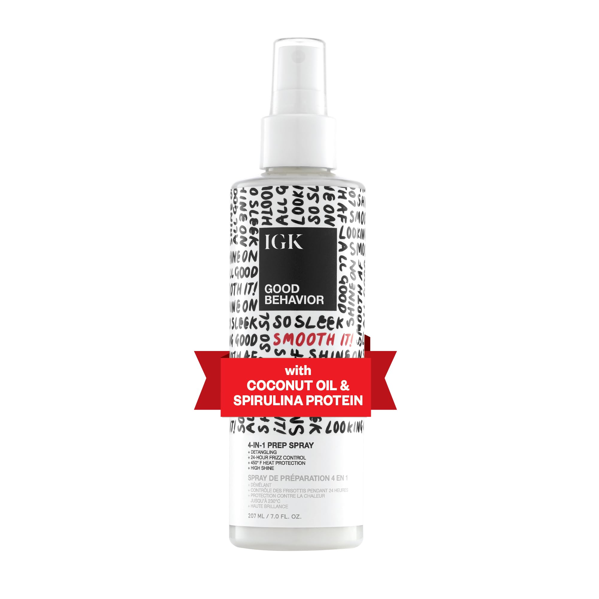 IGK Good Behavior bouteille prête au démêlage et à la préparation des cheveux.