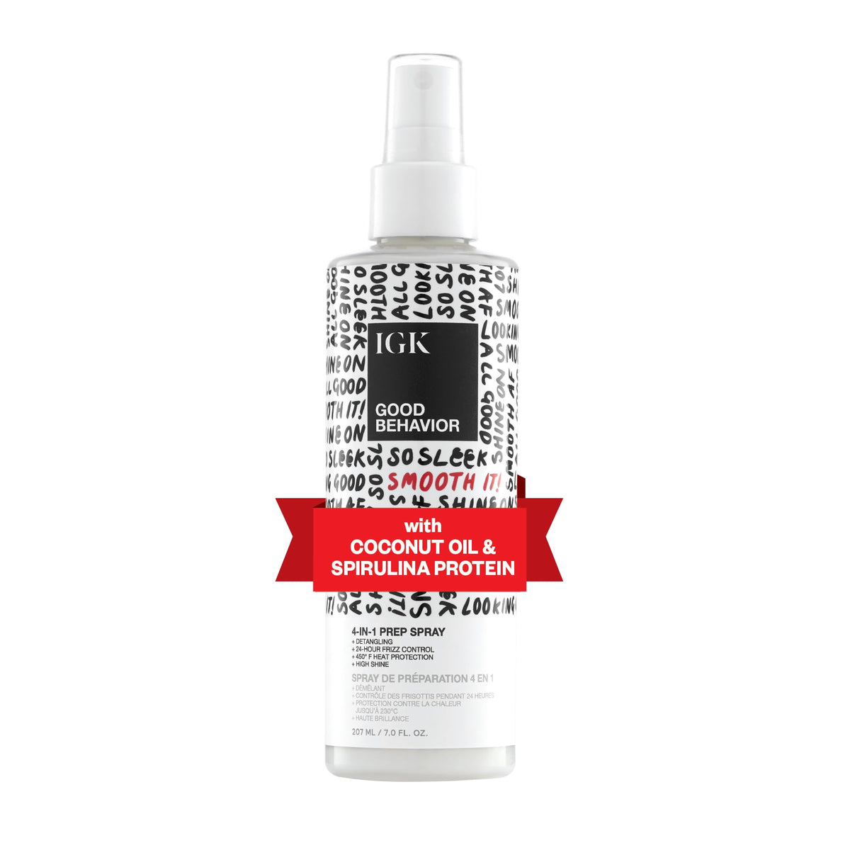 IGK Good Behavior bouteille prête au démêlage et à la préparation des cheveux.