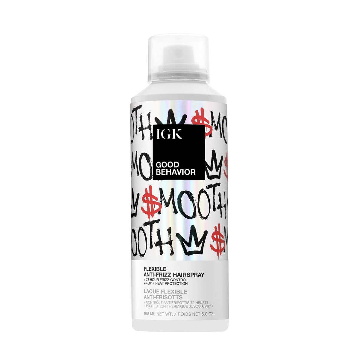 IGK Good Behavior Hairspray botella con rociador para un acabado suave y flexible