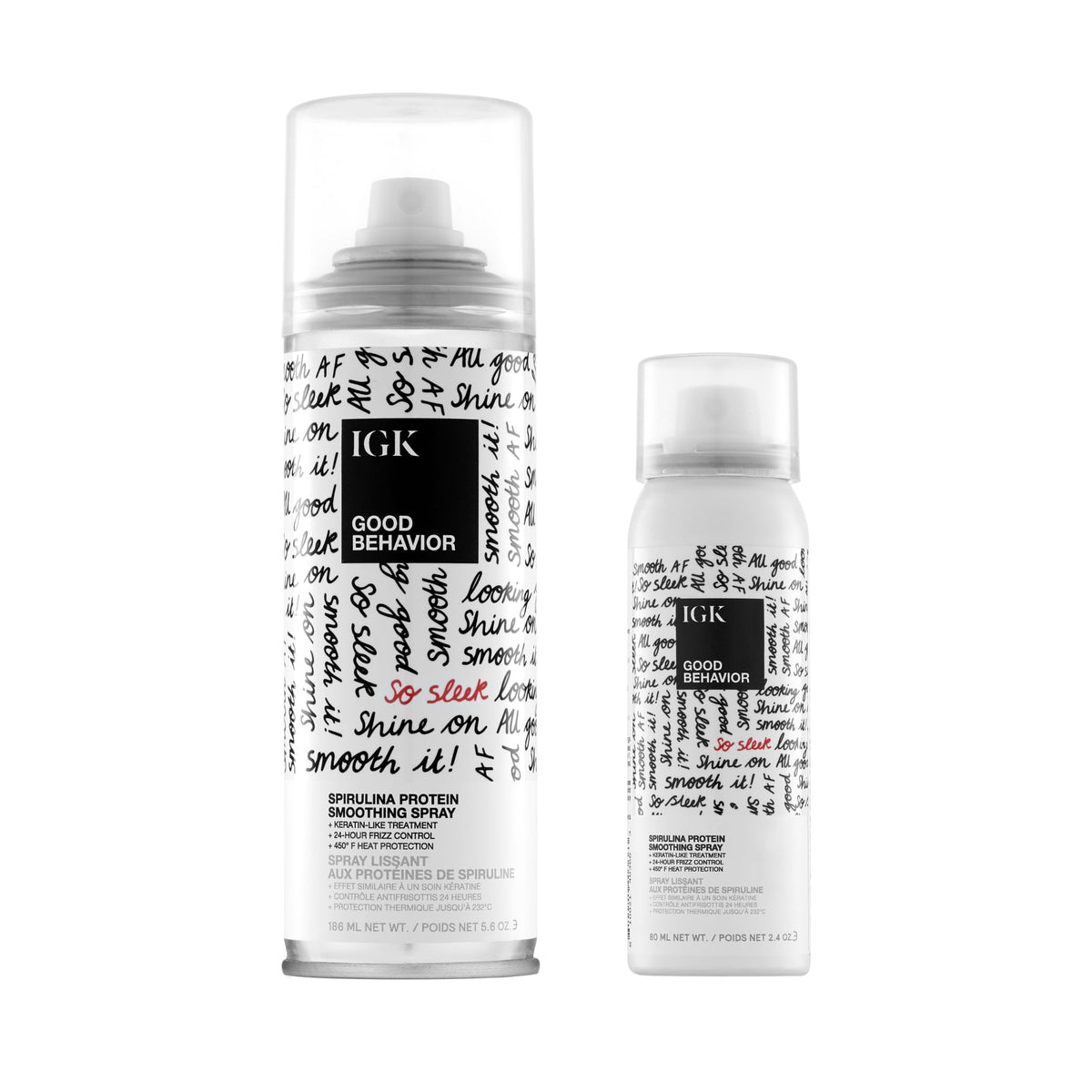 IGK GOOD BEHAVIOR: botella de 5-6 oz con brillo y control del frizz.
