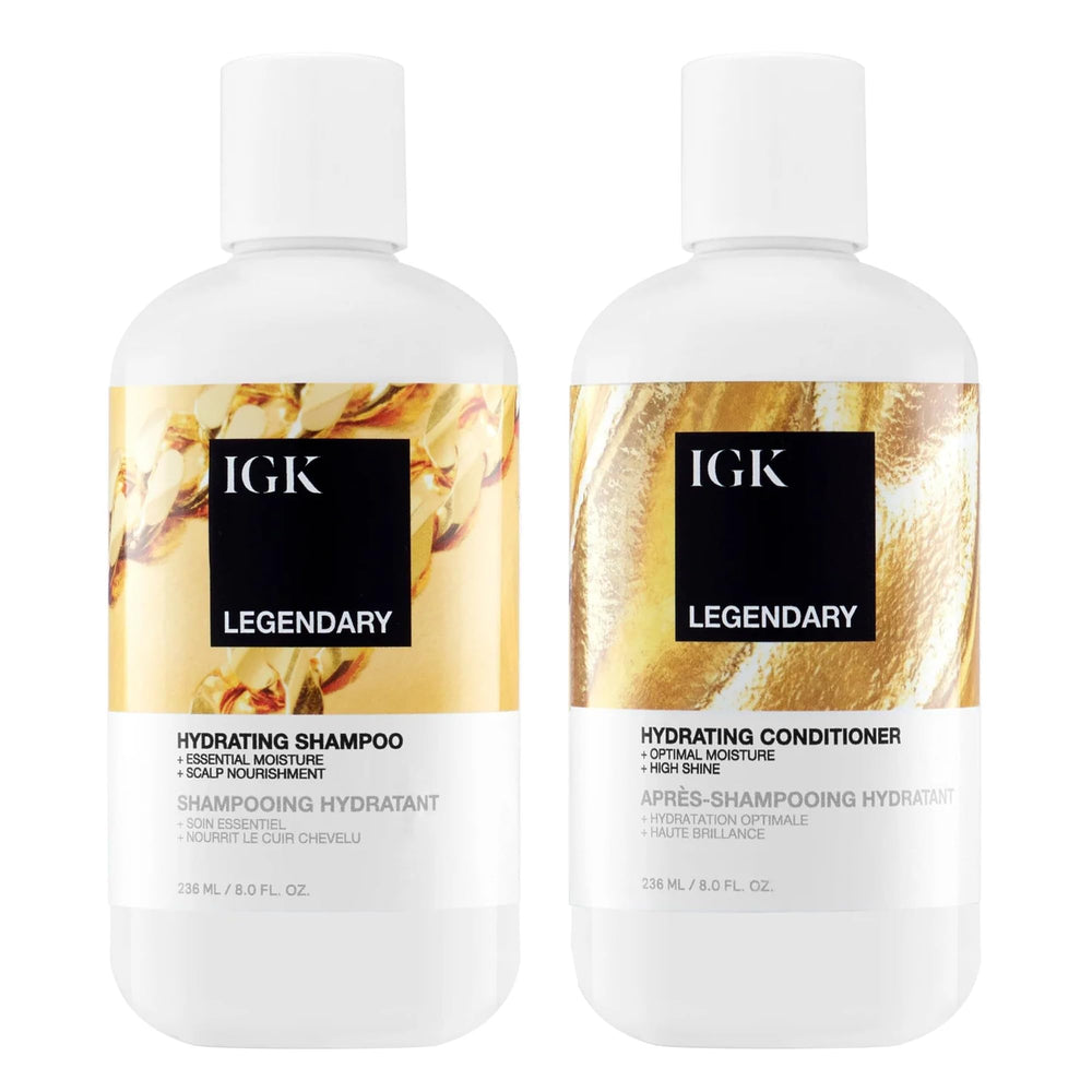IGK Legendary Dream Champú muestra brillo suave y cabello hidratado para uso diario.