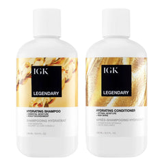 IGK Legendary Dream Champú muestra brillo suave y cabello hidratado para uso diario.