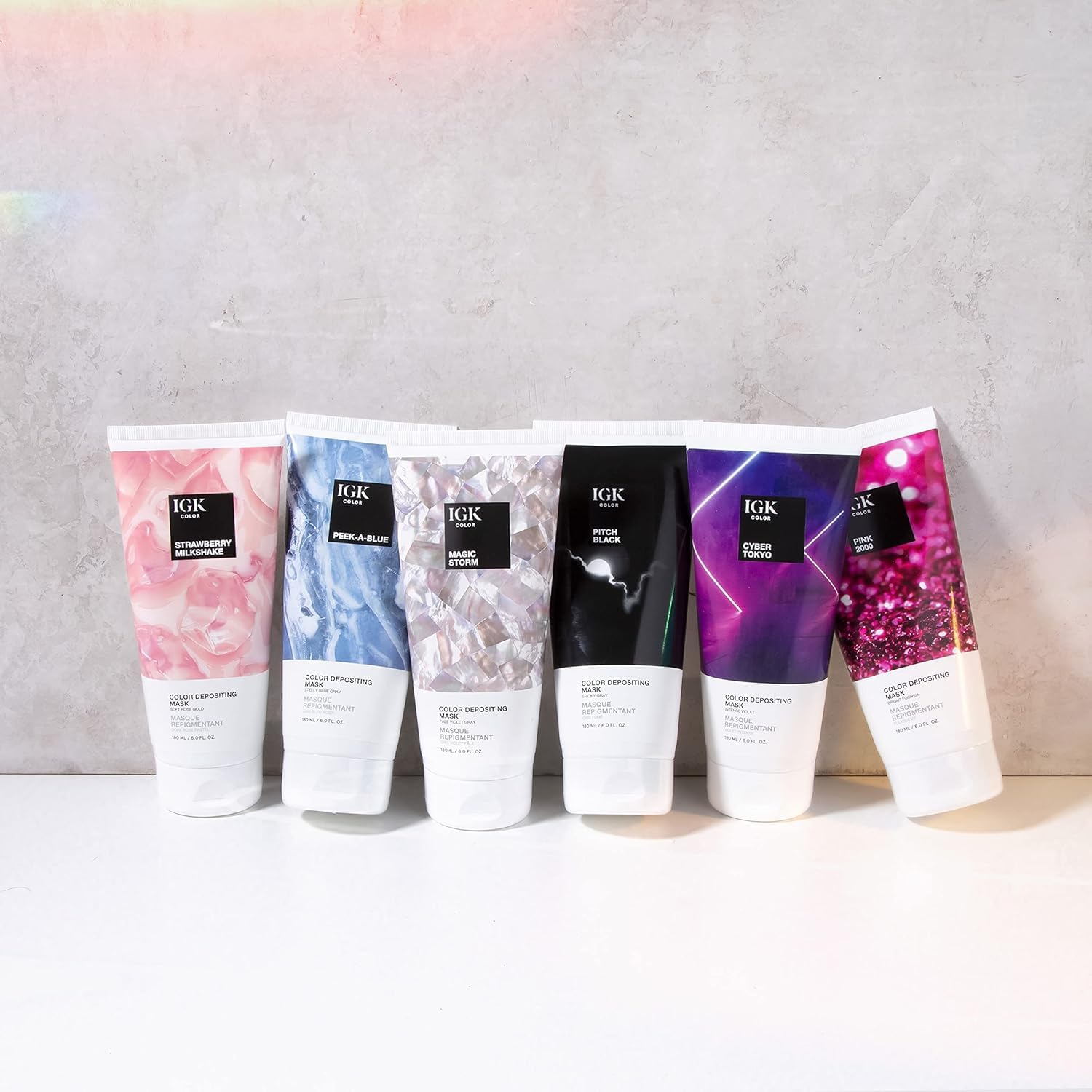 IGK Mascarilla depositante de color cabello humectado y suave brillo