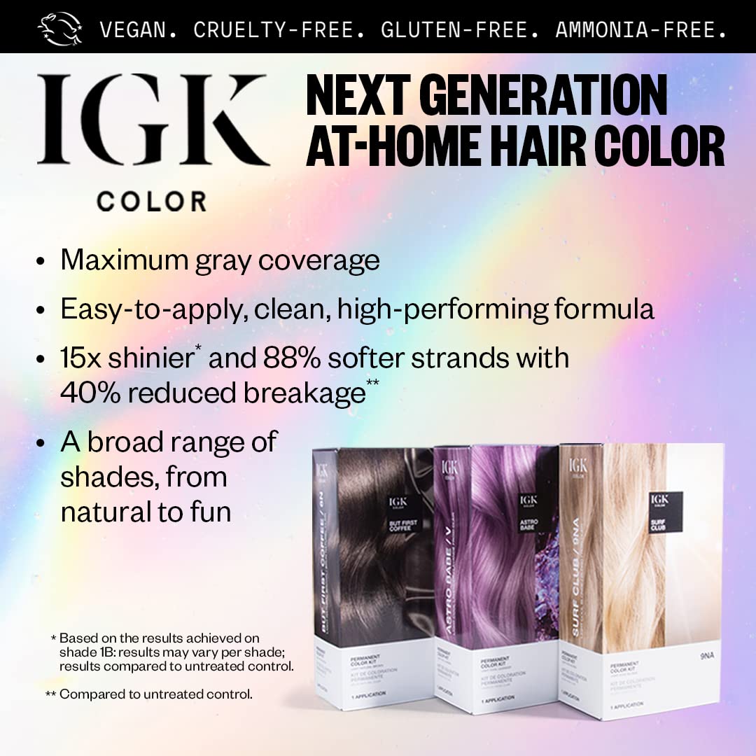 IGK tinte permanente 6R, resultado final de color vibrante