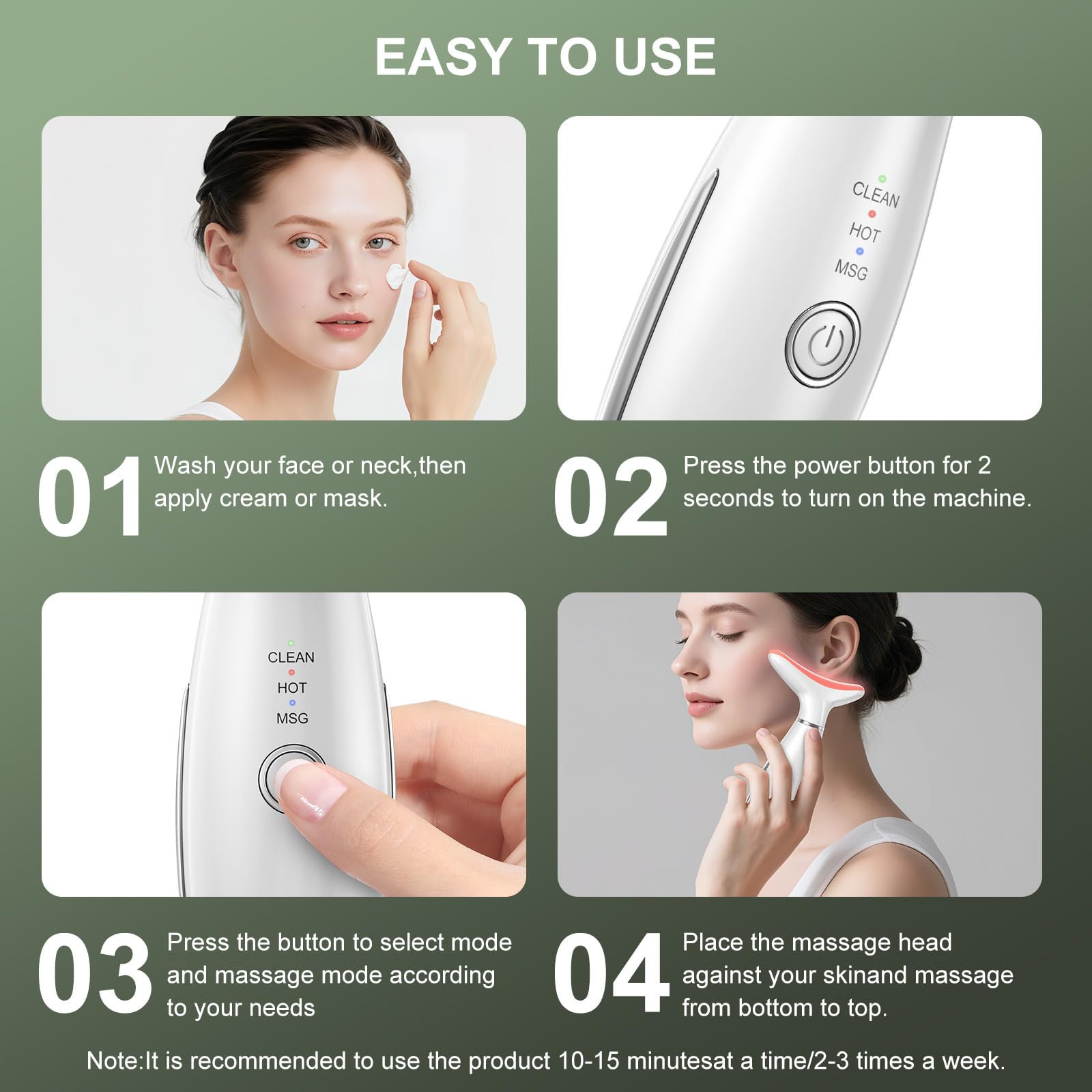 IHOWIN vibracion facial para relajacion muscular y confort.