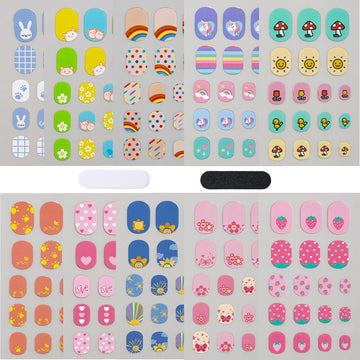 IHUKEIT rainbow cat nail stickers for playful kid nail art