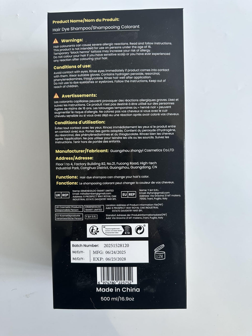 Envase de 500 ml para uso prolongado