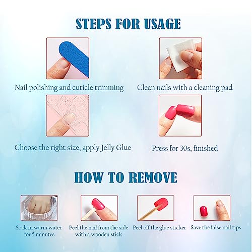 Instrucciones rápidas para aplicar y retirar las uñas IKISKT