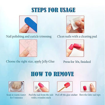 Instrucciones rápidas para aplicar y retirar las uñas IKISKT