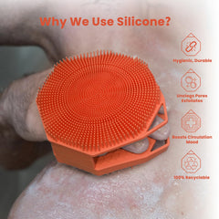 iTokGok cepillo silicona lado exfoliante para sesiones de ducha profundas