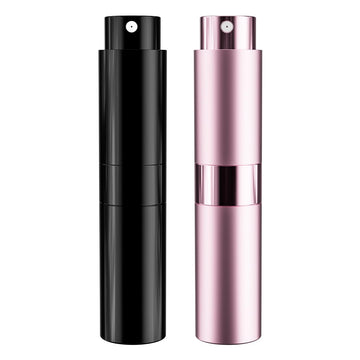 IKSKEY botellas de perfume de viaje 8 ml en negro, ligeras y portátiles