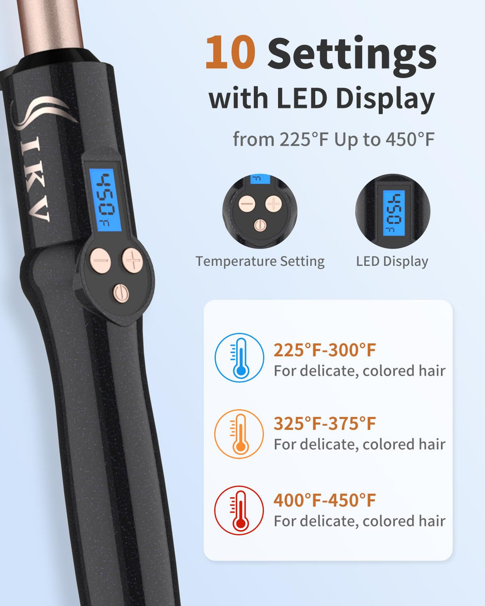 IKV curler apagado automático y base de seguridad