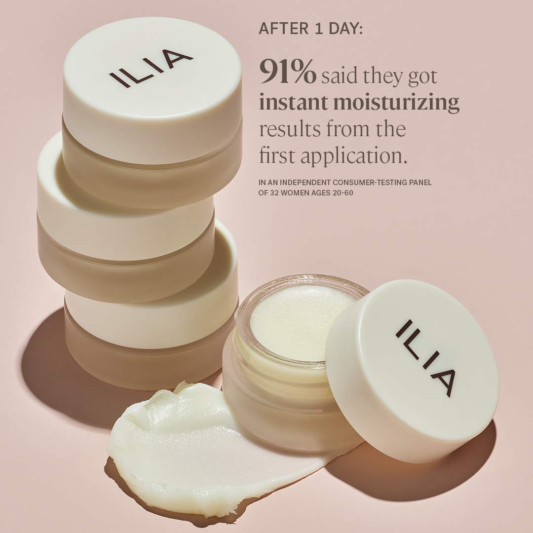 ILIA mascarilla nocturna para labios, ácido hialurónico aporta suavidad y plenitud.