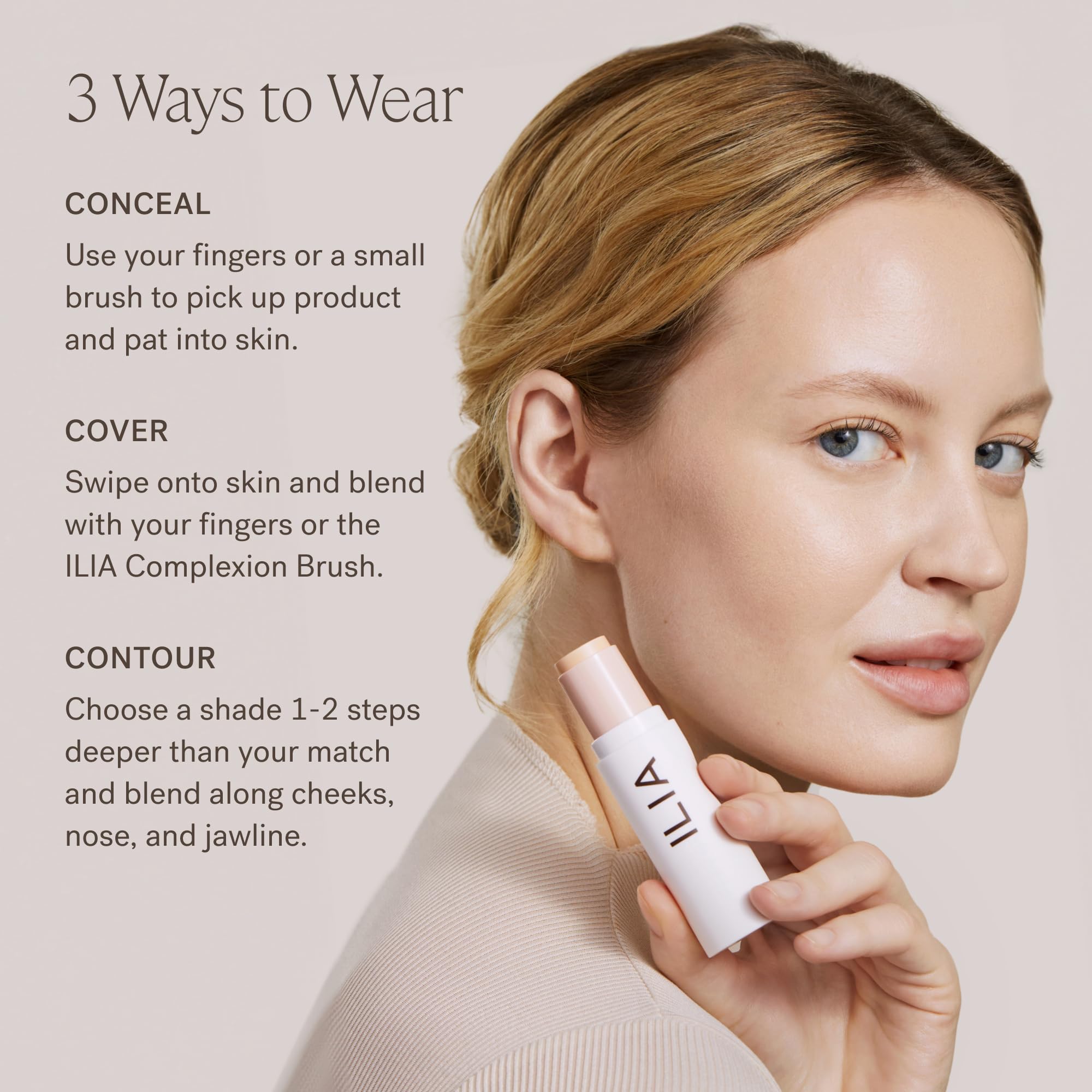 ILIA Skin Rewind - sans talc et sans parfum, peau sensible compatible.