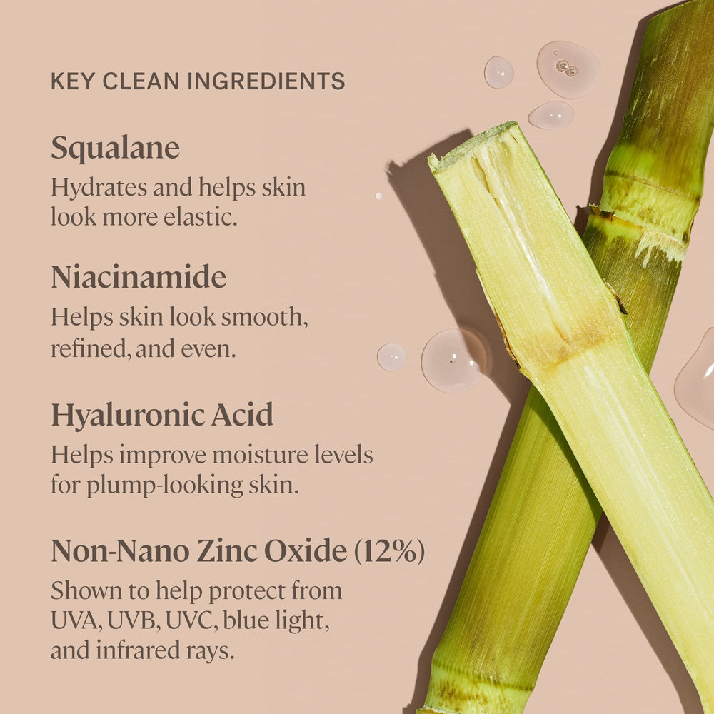 ILIA SPF 40 protege frente a rayos UV, luz azul y contaminación.